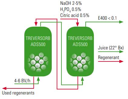 Juice decolorization